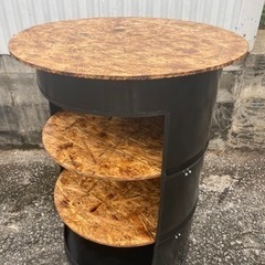 在庫あり 即納 Ok ドラム缶テーブル テーブル 棚 ダーク