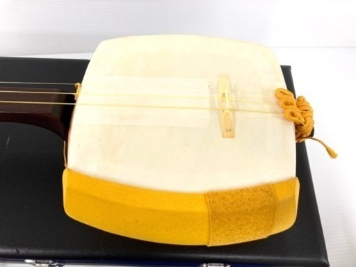 SOLD OUT!◇民謡 三味線◇紫檀 中棹 正寸 丸内胴 撥/駒/長袋