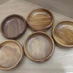 【新品】木の皿　5つセット