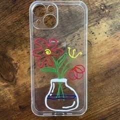 【新品未使用】スマホケースiPhone14 iPhone 花 レトロ