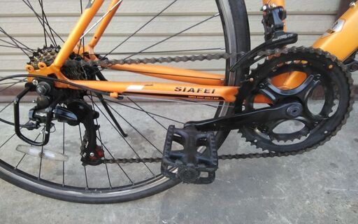 クロスバイク SIAFEI ATX980 700 14段変速 オレンジ 配送無料