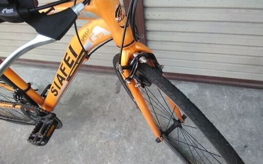 クロスバイク SIAFEI ATX980 700 14段変速 オレンジ 配送無料