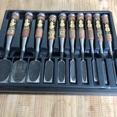 【入荷‼︎】のぶひろ　のみ　セット　大工　道具　箱入り　10本　中古品　現品限り‼︎ 入荷‼︎】のぶひろ のみ セット 大工 道具 箱入り 10本 中古品 現品限り‼︎