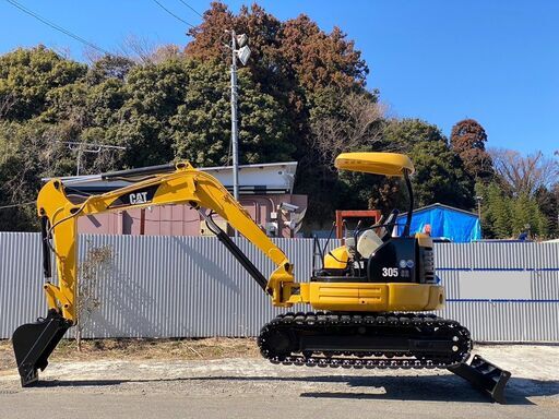 U-0012】CAT 305CR ユンボ バックホー ミニ油圧ショベル 5tクラス 倍速 