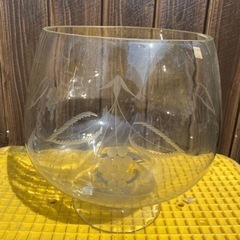 ワイン型ガラス鉢中25cm