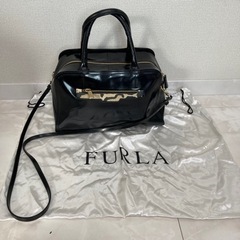 FURLA ブラック　ハンド&ショルダーバック