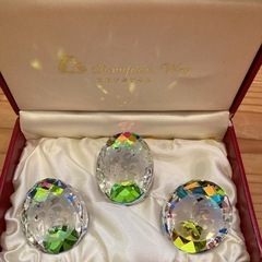 【クリスタル】ペーパーウェイト　福禄寿