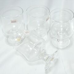 昭和レトロ　コーヒーグラス　4個　強化ガラス　佐々木硝子　新品　548