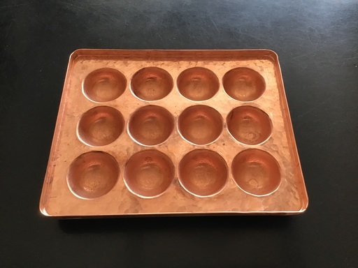 新品未使用 甲野製作所 家庭用サイズ銅板たこ焼き器 約45mm12穴