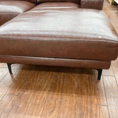 カウチソファ 合皮 ブラウンカラー 大型ソファ L字ソファ No.2730 