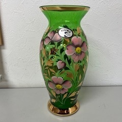 G030116 花瓶 ボヘミアンガラス クリスタル クリスタレッ...