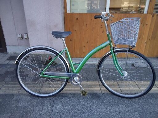 27吋 シティーサイクル シングル/LEDオート/グリーン luckyriderss.com