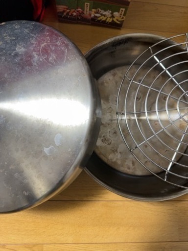 燻製セット　鍋、簡単スモーカー、残チップ