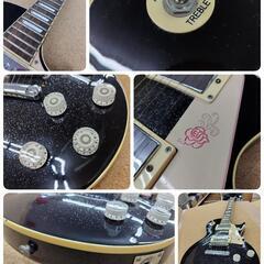 J003☆黒ラメ仕様☆GYPSY ROSE☆エレキギター☆レスポールタイプ