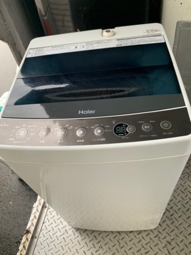 5Km以内　配送無料　ハイアール 4.5kg 全自動洗濯機　ブラックHaier JW-C45A-K