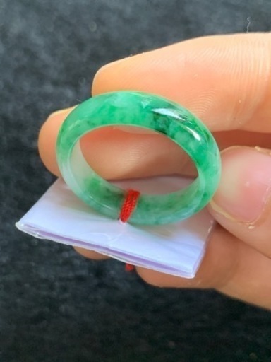 本翡翠指輪 リング ミャンマー産 天然 無含浸 無着色 可愛い