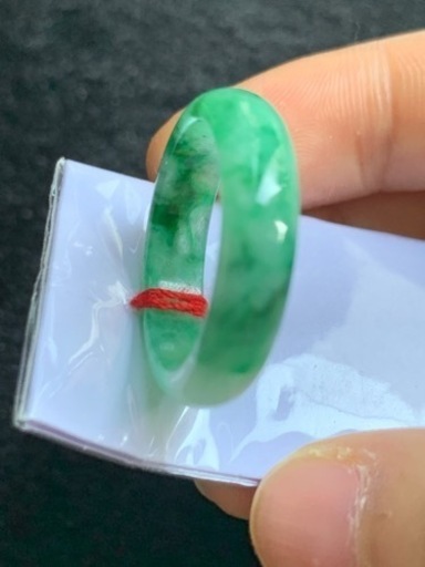 本翡翠指輪 リング ミャンマー産 天然 無含浸 無着色 可愛い