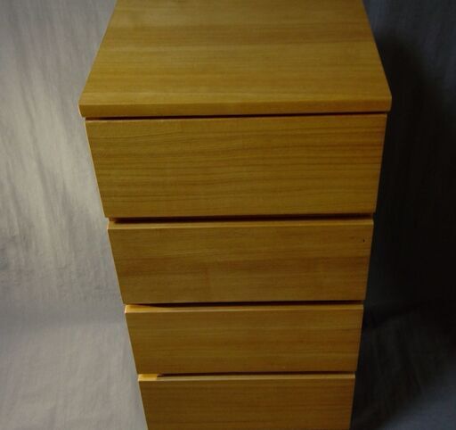 インテリア】 ≪無印良品≫ 4段チェスト タモ材 40x40x83天然木 MUJI