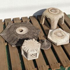 4本足 石灯籠 燈籠 灯篭 庭石 庭園 庭置物 石 観賞用 六角雪見