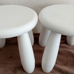 【値下げ】IKEA　丸イス　ホワイト(白)