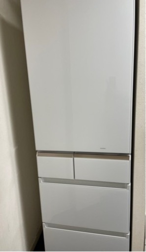 【受け渡し者決定しました】掲載全て3/10まで！売れなくても値下げなし【美品】2019年製 10年保証 Panasonic NR-E414GV-W 冷蔵庫 406L ガラス扉　パナソニック