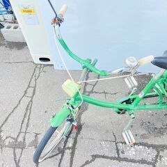 6/19【ジモティ特別価格】 自転車 前輪20インチ 後輪18インチ グリーン 