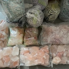【未使用品】インテリア雑貨 天然岩塩のランプ