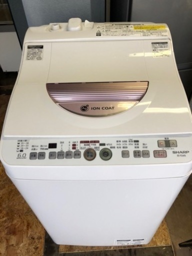 5k以内配送無料　保証付き シャープ SHARP ES-TG60L-P [たて型洗濯乾燥機（6.0kg） ピンク系]