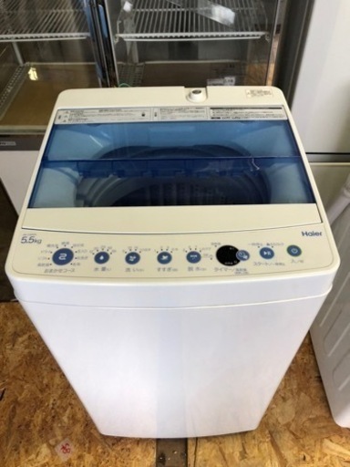 5k以内配送無料　保証付き 2018年　ハイアール 全自動洗濯機 JW-C55CK(W) ホワイト 洗濯容量：5.5kg【ケーズデンキオリジナルモデル