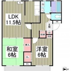 【 初期費用8万円パック 】「宝積寺」駅　徒歩4分　[ 2LDK...