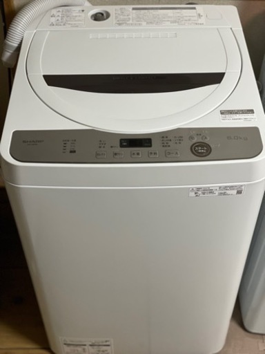 送料・設置込み　洗濯機　6kg SHARP 2021年