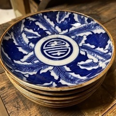 骨董品　50年以上前の皿　6枚セット　昭和レトロ