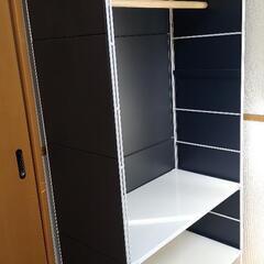 無印良品 スチールユニットシェルフ ワードローブ キャスター付収納