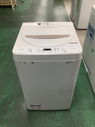 安心の1年保証付き！！  SHARP　4.5kg全自動洗濯機　ES-GE4D-C　2020年製