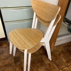 IKEA 椅子　🤳【美品】竹、バーチ無垢材