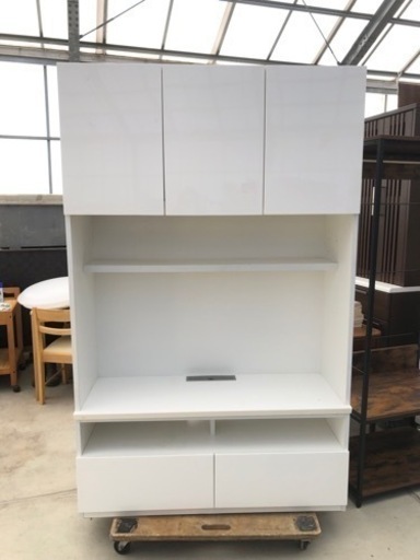 ニトリ リビングボード/TVボード PORTE-120TV-WH  横幅120cm奥行40cm高さ185cm