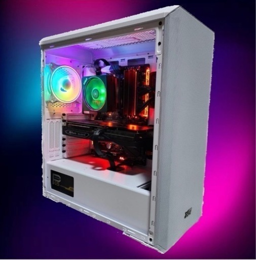 ゲーミングPCホワイト Ryzen5 5600X RX6600XT ならっ