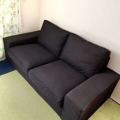 IKEA KIVIK 2人掛け　ダークグレー系 KIVIK シーヴィク 2人掛け用ソファカバー, トレースンド チャコール - IKEA