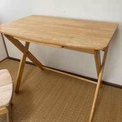木製　折り畳みテーブルセット