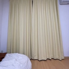 ニトリ　黄色　カーテン　100×220 2セット