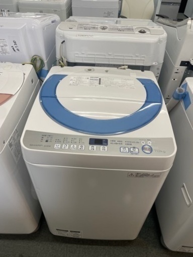 洗濯機(7.0K) SHARP ES-GE70R 2016年製 中古品