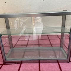 ガラスケース　ショーケース　昭和レトロ　小さい　ガラス　アルミ棚