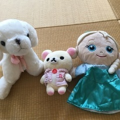 エルサ、リラックマ　ぬいぐるみ