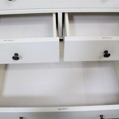 ニトリ カントリー調ハイチェスト カーシー 6段 幅85 ホワイト 白 衣類 