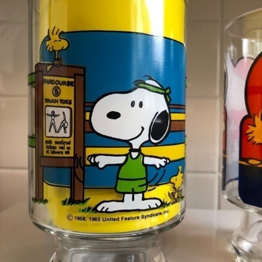 USAビンテージ スヌーピー ビッググラス アップル アンカーホッキング
