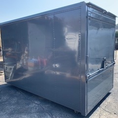 No.735 アルミバン 2ｔ 車 アルミ 箱 バイク 倉庫 トラック コンテナ 米 保管庫 物置 DIY