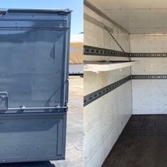 No.735 アルミバン 2ｔ 車 アルミ 箱 バイク 倉庫 トラック コンテナ 米 保管庫 物置 DIY