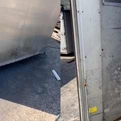 No.736 アルミバン 2ｔ 車  アルミ 箱 バイク 倉庫 トラック コンテナ 米 保管庫 物置 DIY