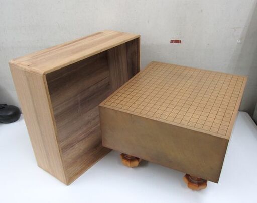 碁盤 厚み5寸7分 柾目 本寸サイズ 囲碁 盤覆付 脚付 札幌市西区西野