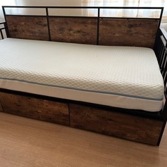 ニトリ DAYBED STAIN デイベッドステイン 引き出し式 シングルベッド